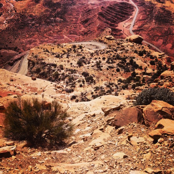 Looking down at Moki Dugway