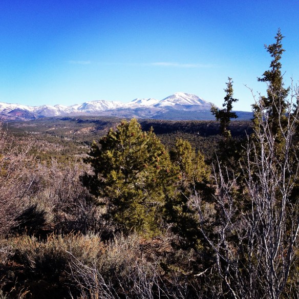 Beautiful work view - Abajo Mountains